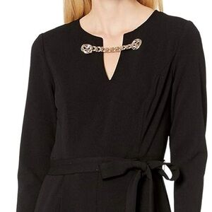 Tommy Hilfiger Women’s Quarter Sleeves Grommet Neck Black Jumpsuit – Size 4